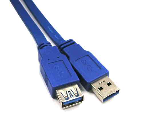Y-C414 USB 3.0 AM to AF Flat Extension Cable 1.5m